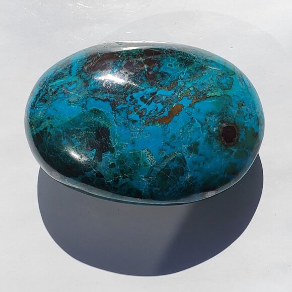 390g 1950ct Peruvian Chrysocolla Polished Mineral Rock Tumbled Stone Green Blue - Picture 3 of 12